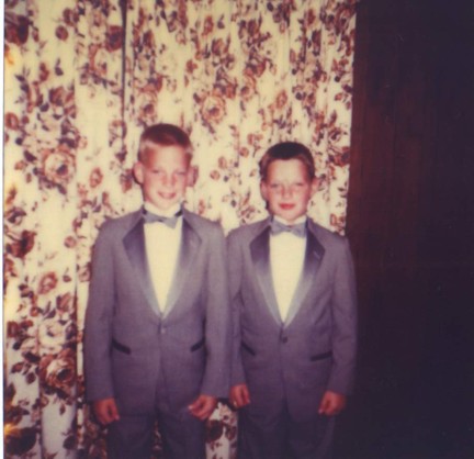 Justin and Nathan All Dressed up for a wedding