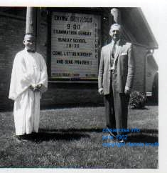 Dennis and Pastor Schedler at Grace Lutheran Church