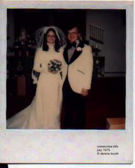 Dennis with his sister Sherri on her wedding day