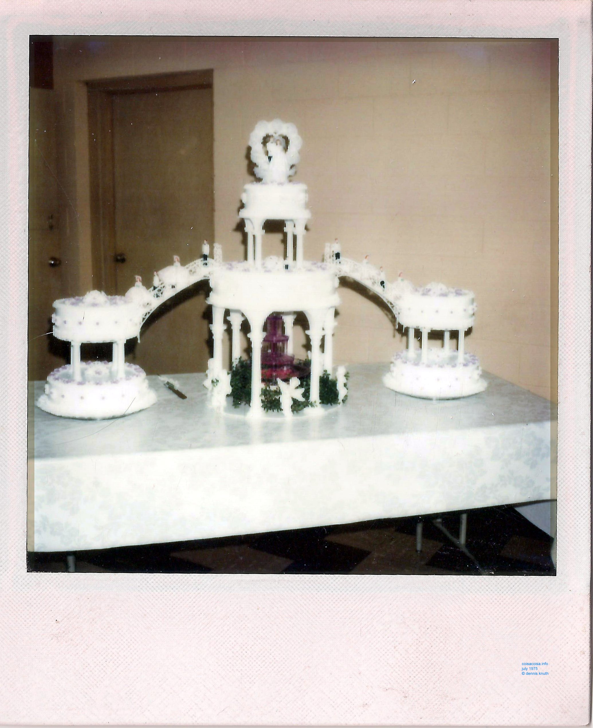 Sherri's wedding cake in 1975