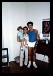Ronald in short shorts and Helton with kid