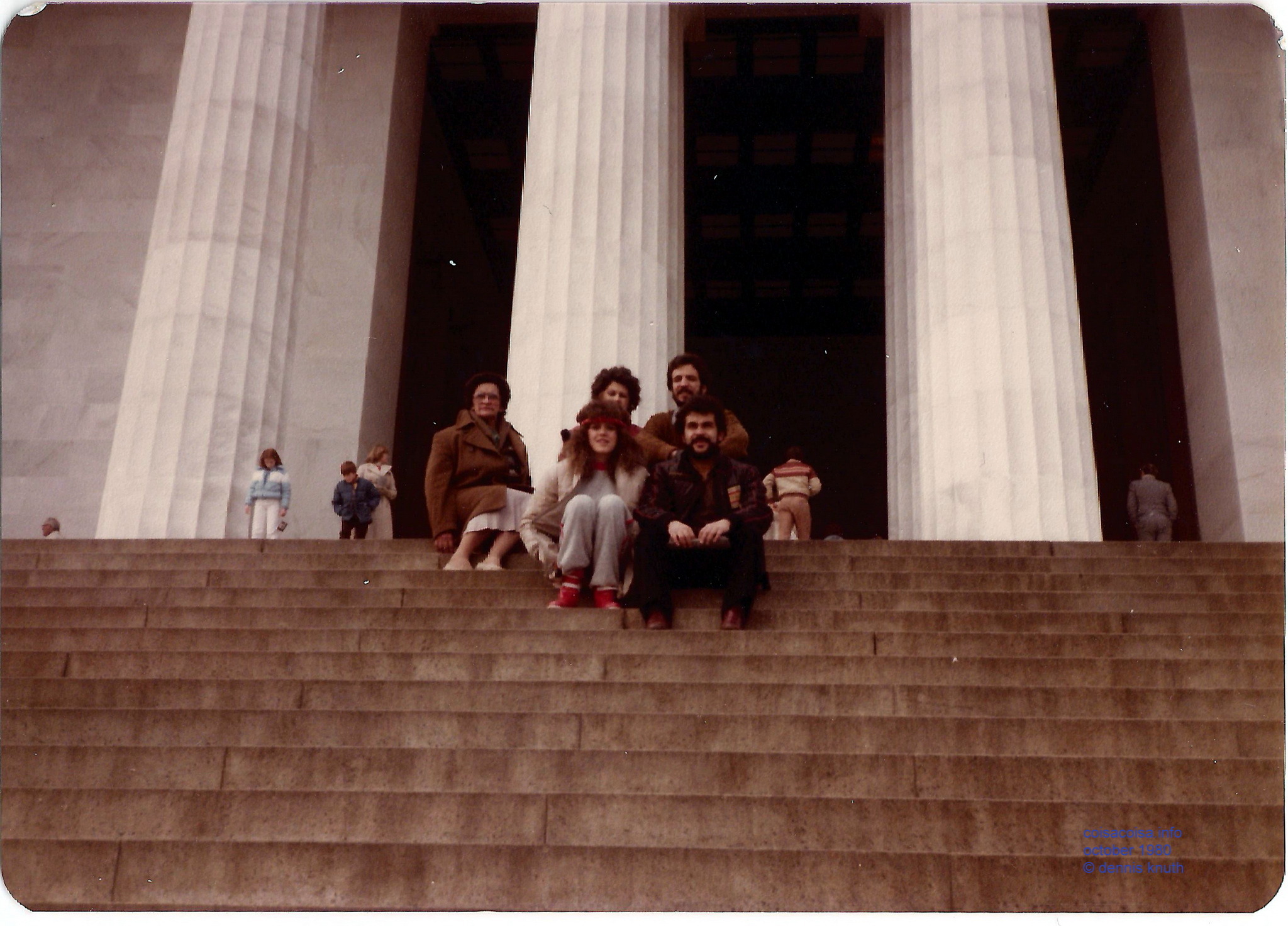 Brazilian on the steps of the Lincoln Memorial