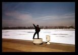 Helton on the frozen Potomac River