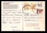 Postcard back from 1986