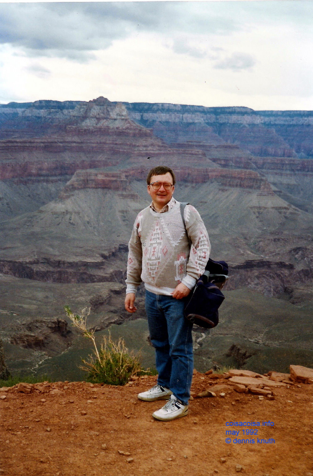 Dennis Knuth on the edge of the Grand Canyon