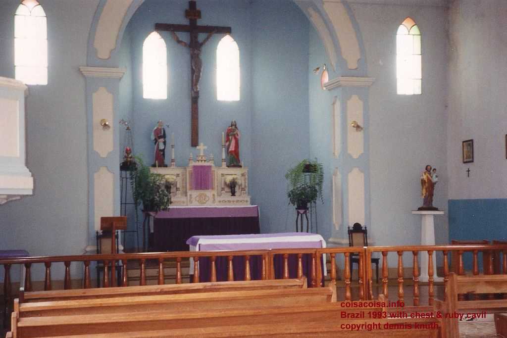 A church altar in Ouro Preto