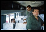 Helton with Ruby and Chester on the Rio de janeiro city tour bus