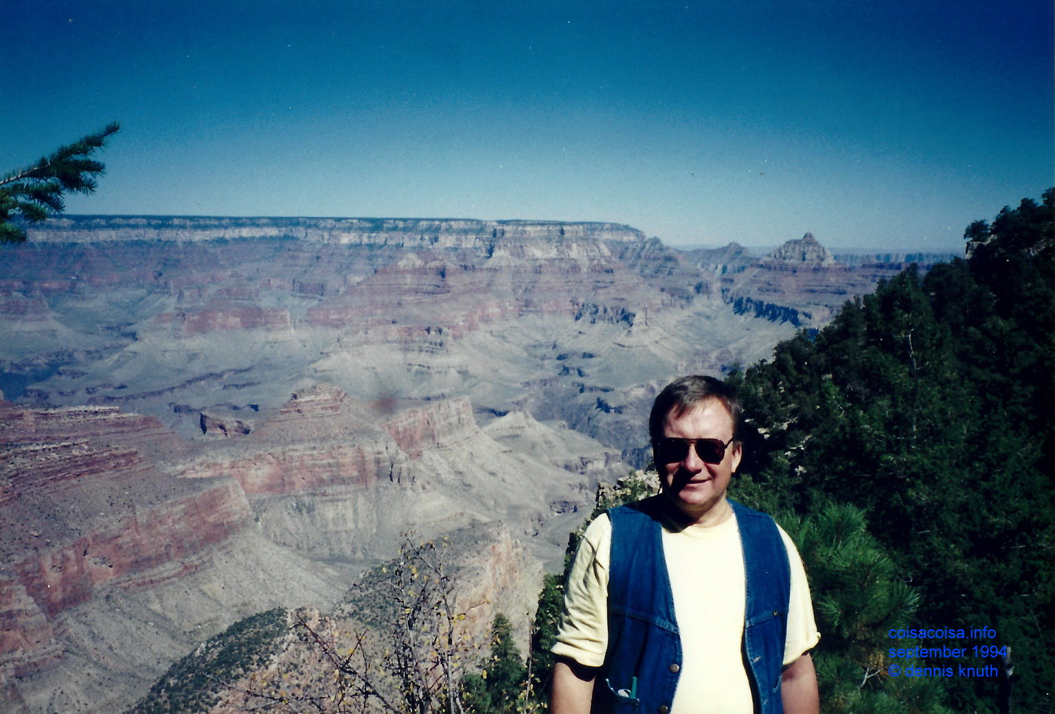 Dennis Knuth at the Grand Canyon in 1994