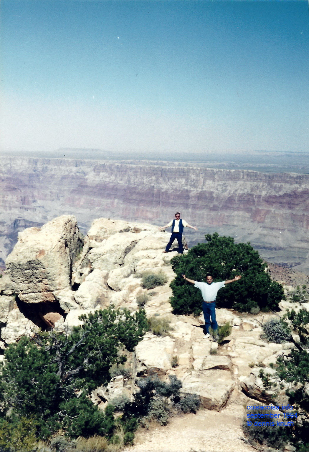 Dennis and Tom with the Grand View of the Grand Canyon