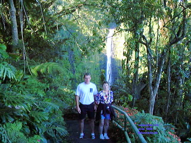 Sherri and Justin in the Rain Forest in Hawaii