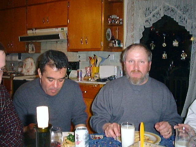 Gary and Helton sharing the last supper 1999