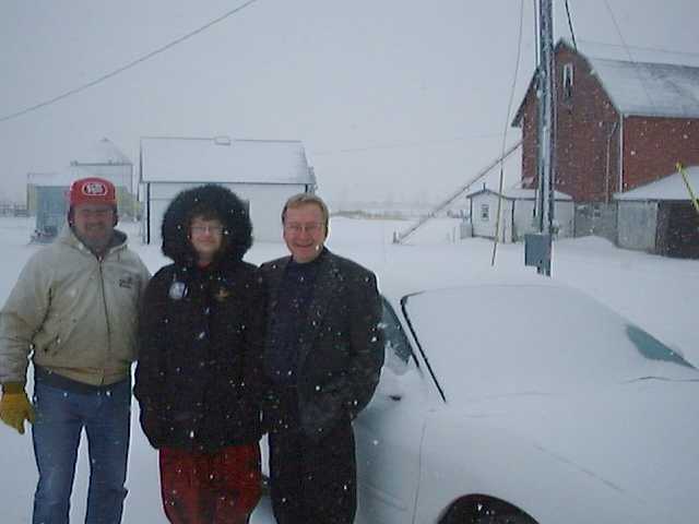 Gary Sherri and Dennis in the New Years Snow