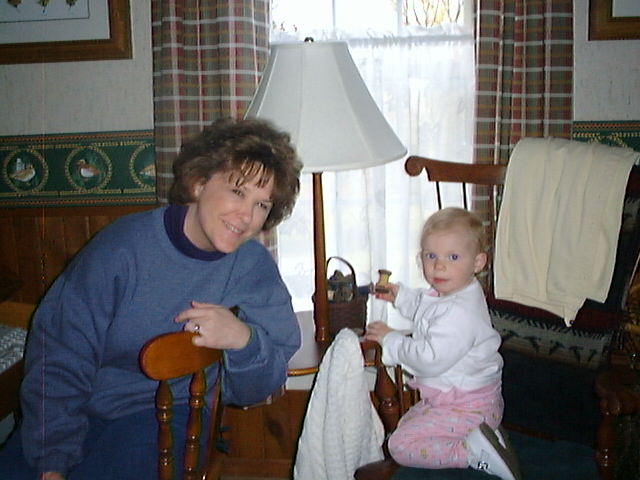 Grandmother Peggy and Abbey in April 2000