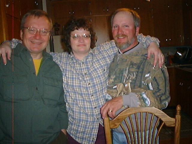 Gary Sherri and Dennis April 2000 on the farm