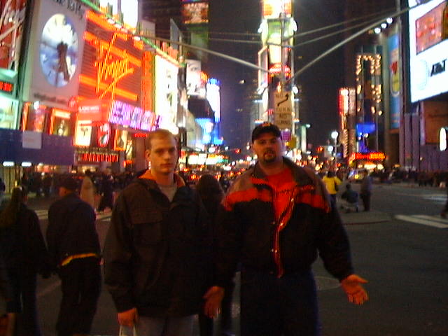 Time Square with Nathan and Jared
