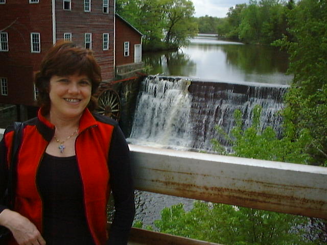 Rose at the Dells Pond on the Bridge overlooking the Damn