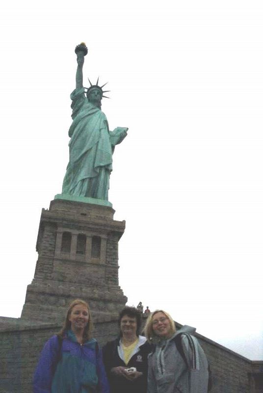 Sherri Kelli and Kaydi at the Statue of Liberty