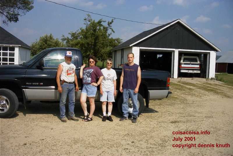 Family in front of a Ram