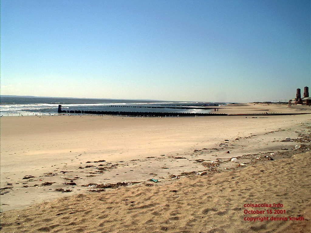 Expanse of the beach at Riis Park in Queens New York