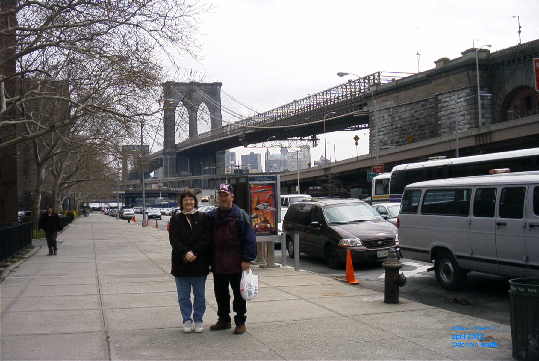 Gary and Sherri Under the Brooklyn Bridge