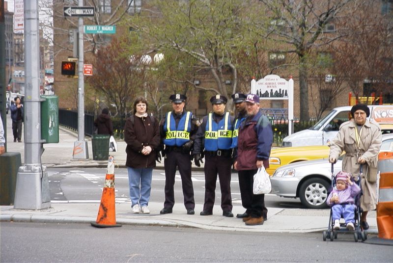 Sherri and Gary with Policemen in New York City