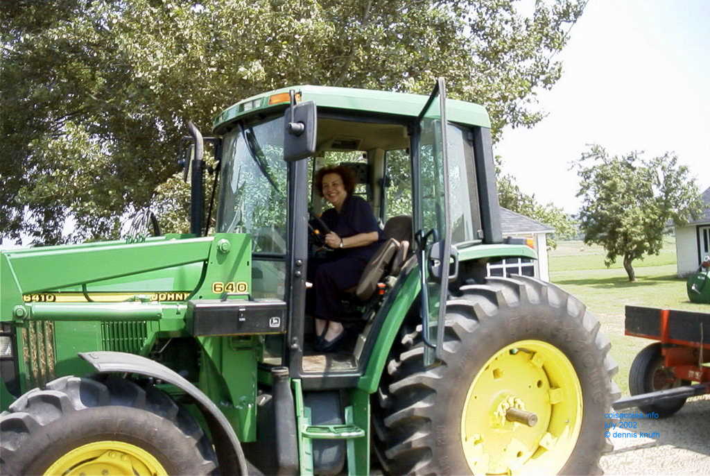 Janine Lucas Drives a John Deere Tractor in Wisconsin