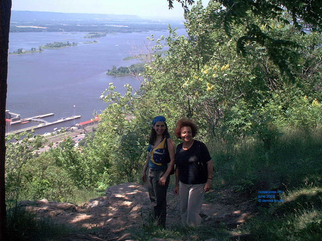 Silesia and Janine overlook the Mississioppi