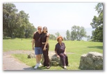 July 2002 Travels in Wisconsin with Janine and Silesia Patricia at Maiden Rock along the Mississippi