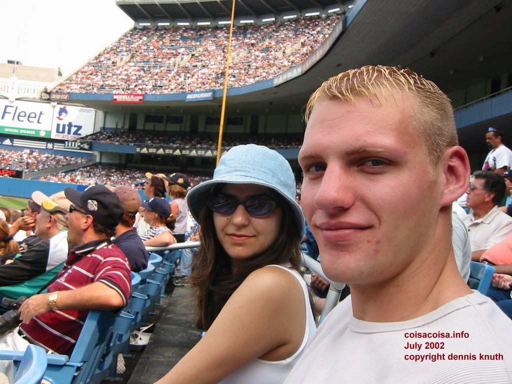 Justin and Silesia at the Yankees Stadium