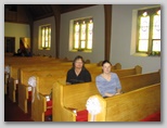 Sherri and Julia at Zion Lutheran Church in Modovi for the Wedding Rehearsal