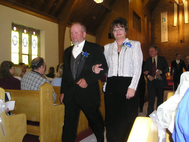 Gary and Sherri in the recessional