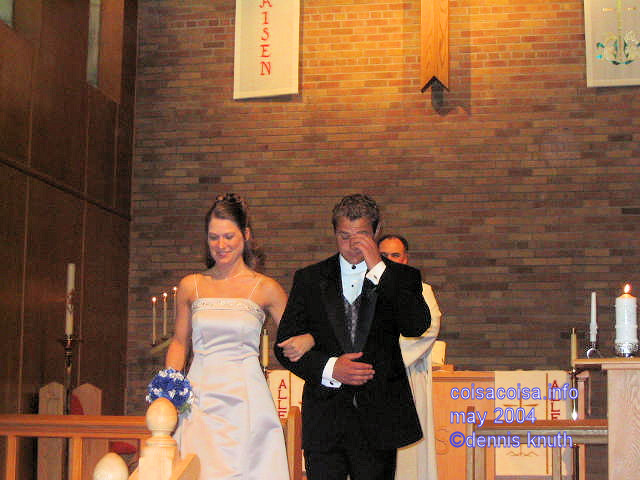Leaving the altar