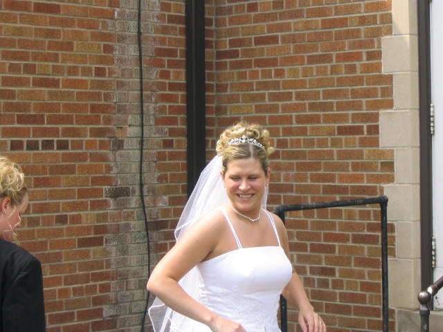 The bride is happy it is over