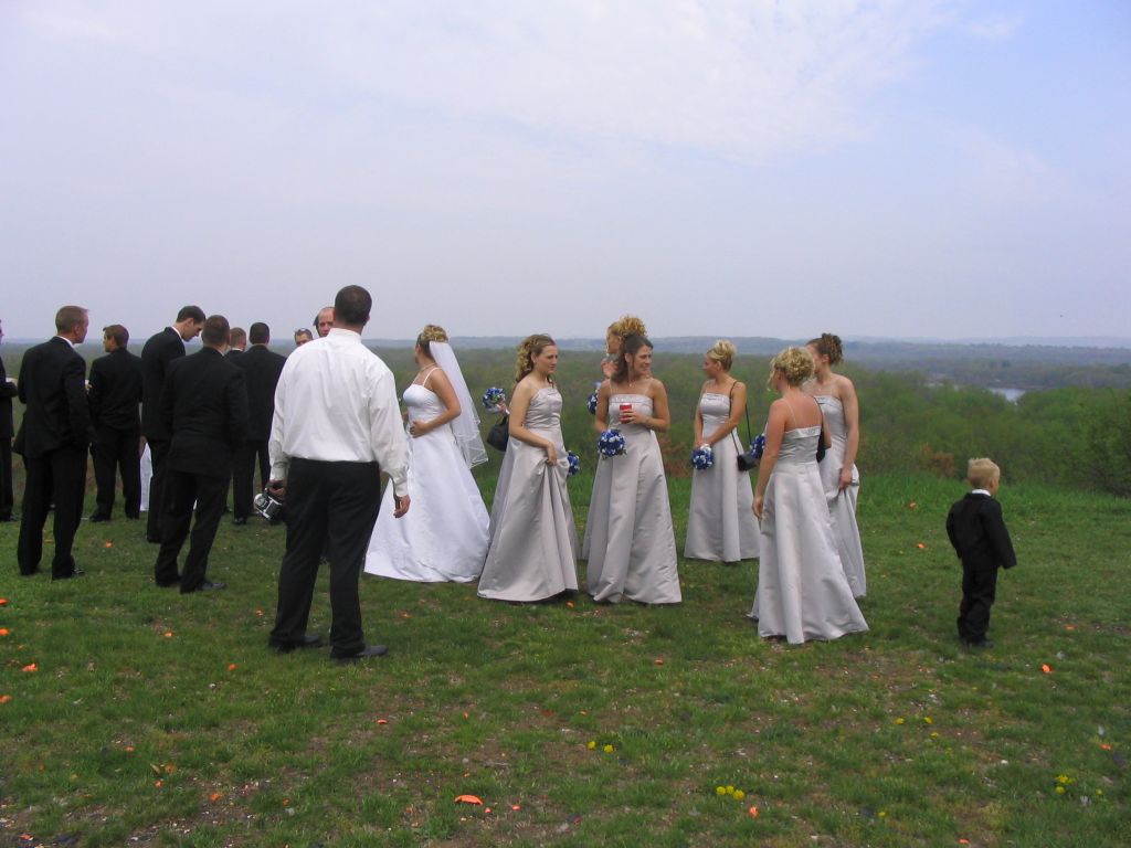 A meandering wedding party