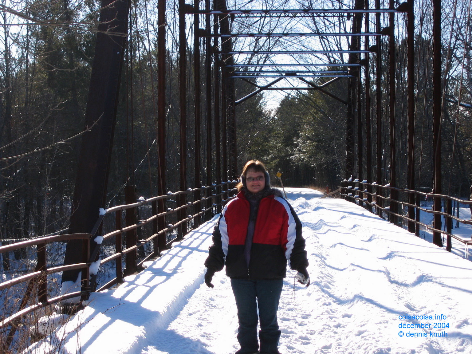 The Green Eyes Bridge in Winter with Sherri