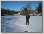 Walking on the Dells Pond