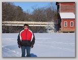 Sherri on December 26 2004 on the ice of the Dells Mill Pond