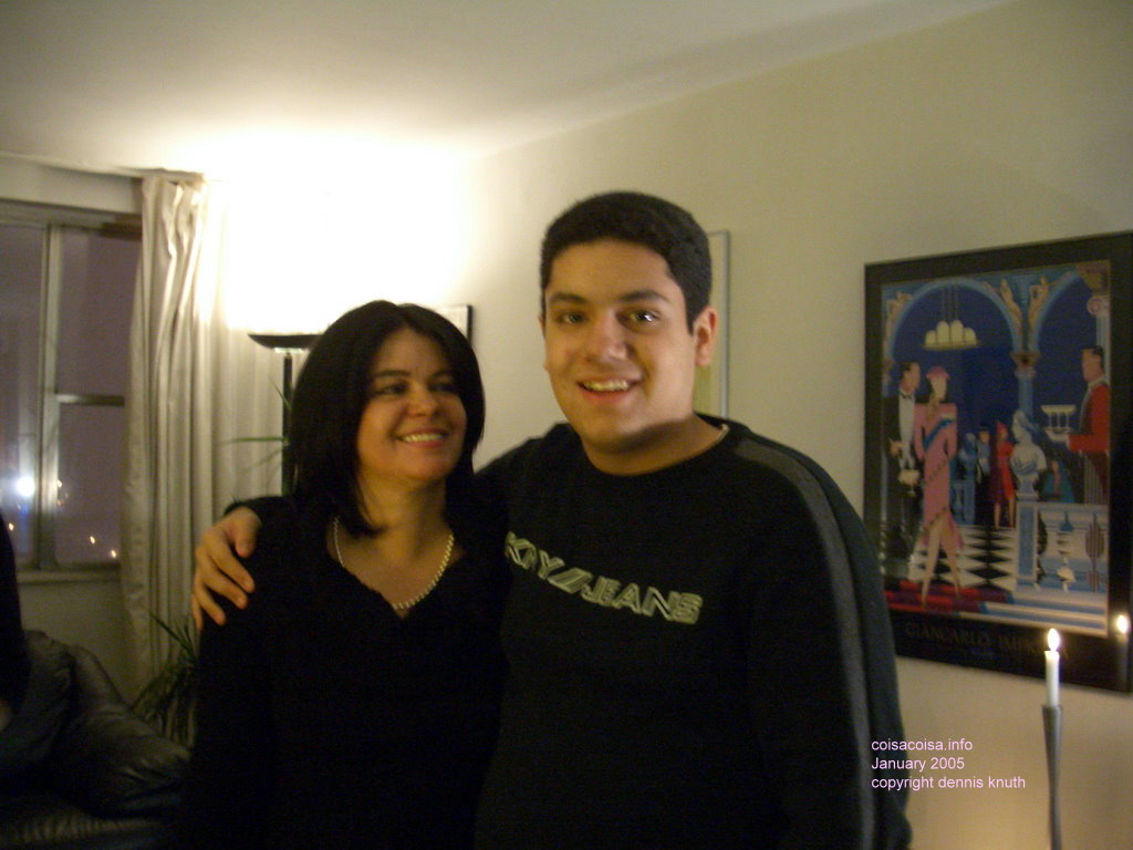 Raphael and aunt Helenice in 2005