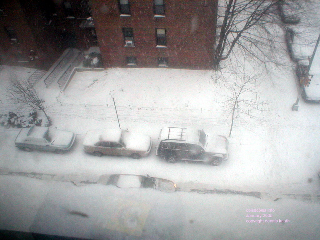 Snow on 87th Street from the 6th floor