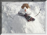 A snowman in New York City