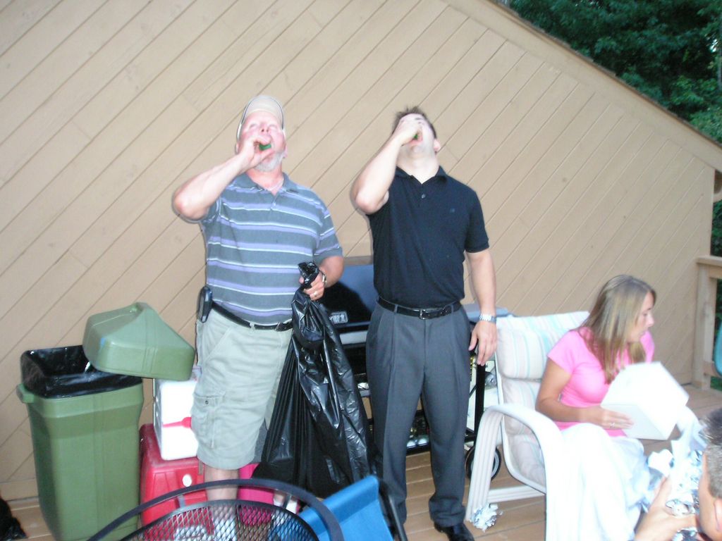 Gary and Ryan take a shot of Jello with booze