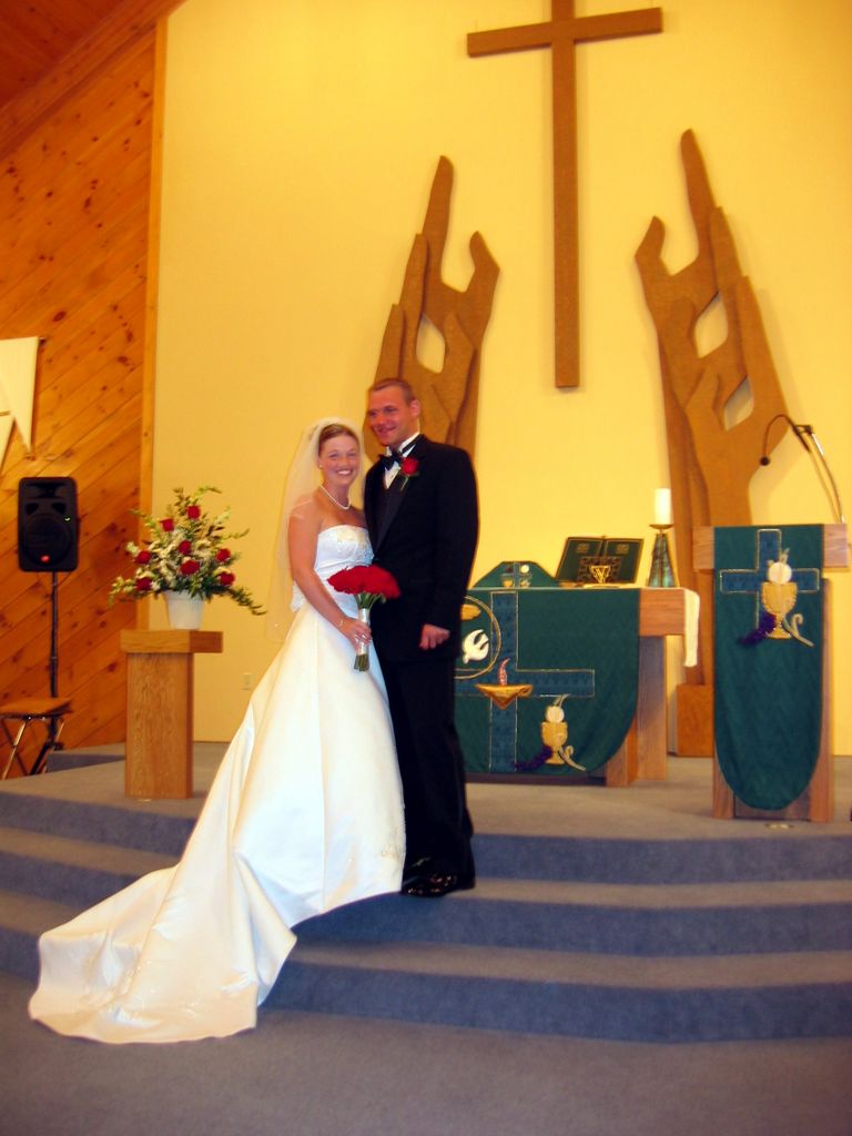 Bride Julia and Groom Justin in 2005