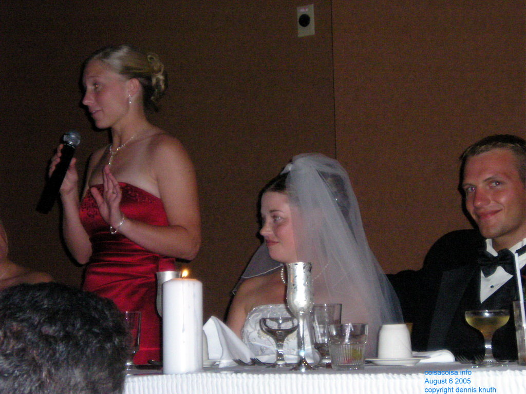 Julia Moved by a bridesmaid's speech