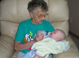 Great Grandma Emogene with baby Jared