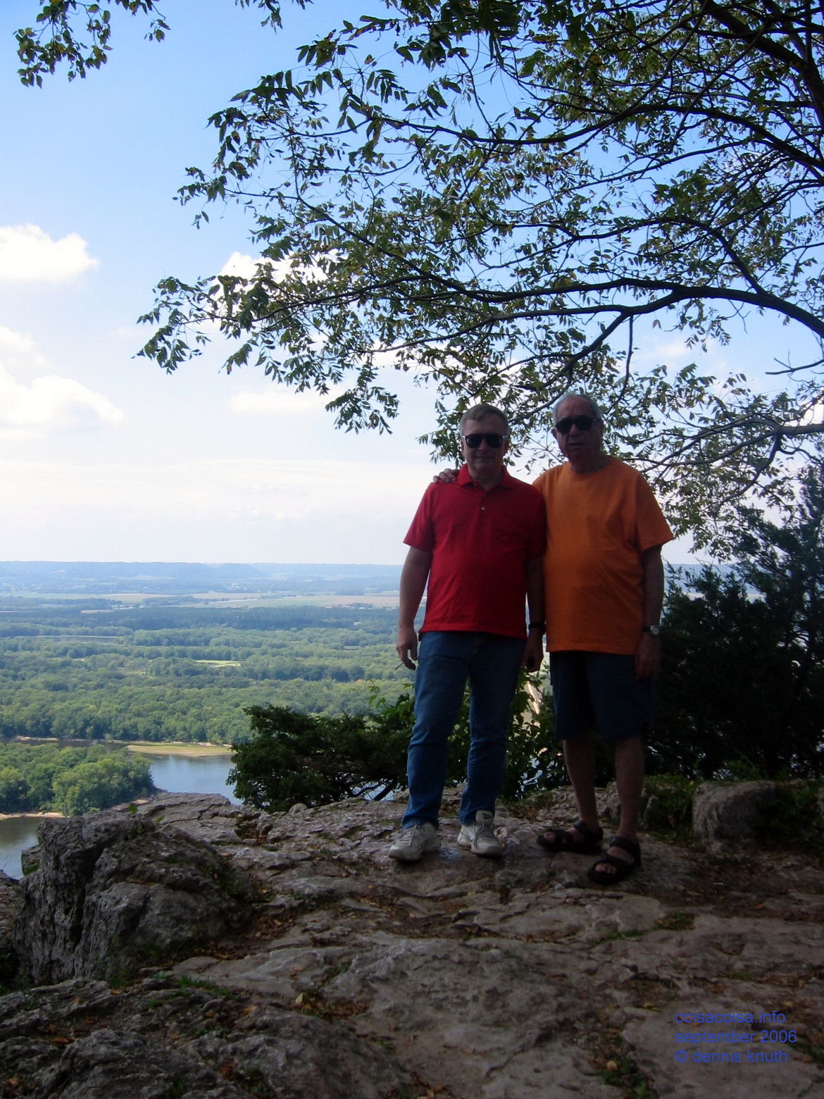 Muscio and Dennnis Knuth at the Mississippi Overlook at
