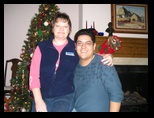 Raphael and Sherri at Gloria's for a Christmas visit