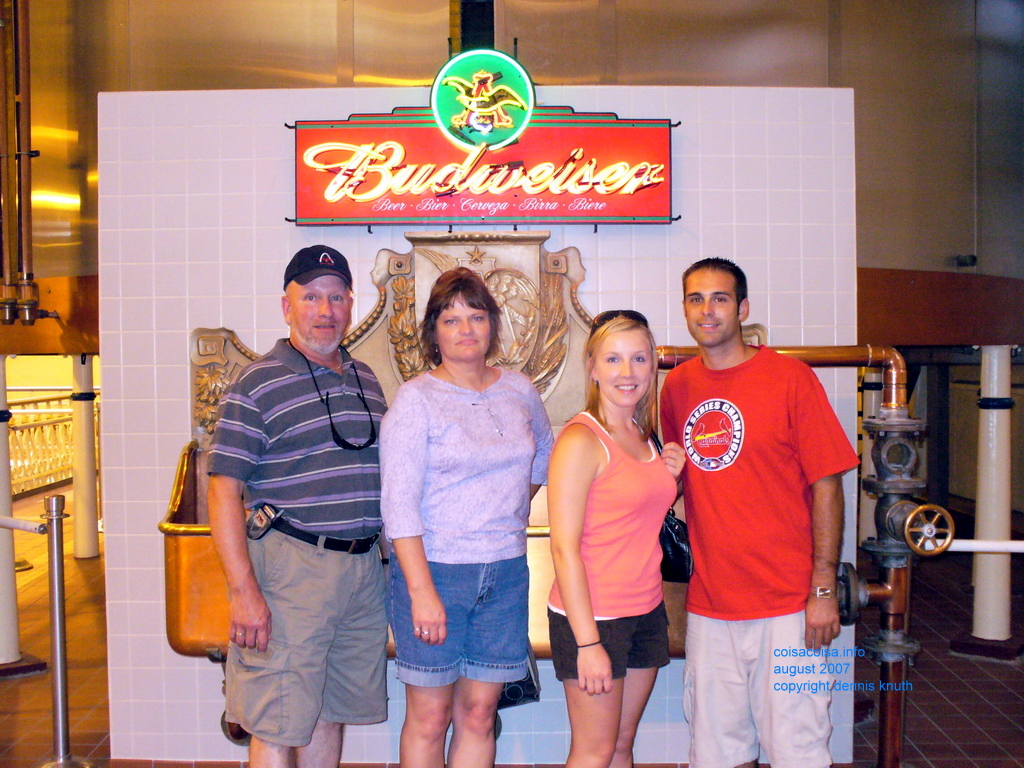 Gary Sherri Kaydi and Ed at the Budwieser Brewery