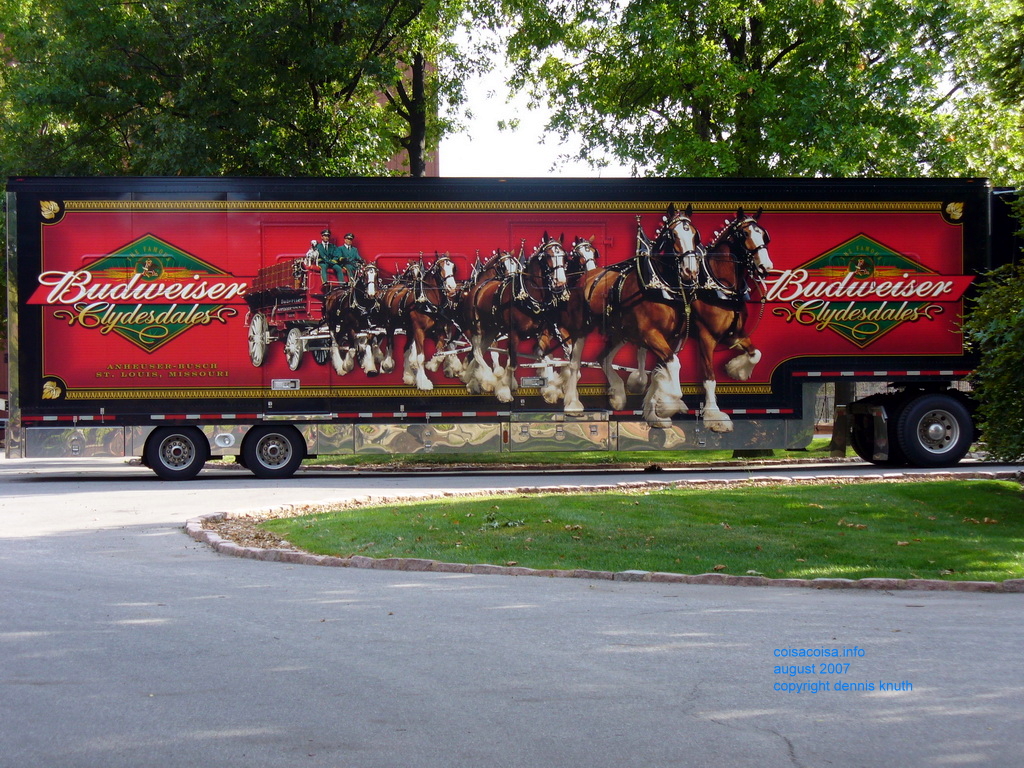 Gary loves the Budweiser Clydesdale trailer