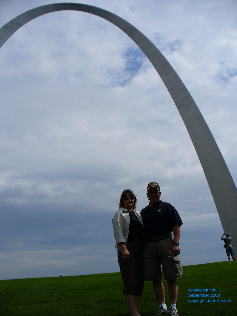 Sherri and Gary at the base of the Arch