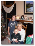 Great Grandmother Emogene and her two Great Grand Children Kelsey and Jared Xmas 2008